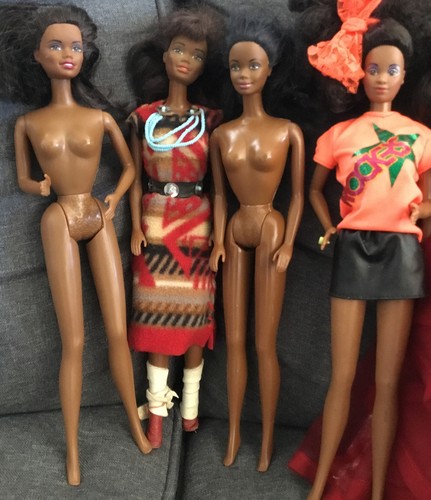 Barbie Doll Lot Of 10 African American Female Dolls Black F12 - Picture 5 of 12