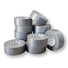 12 Rolls Silver Duct Tape, 7 MIL, 2" x 55 yds - Free Shipping 