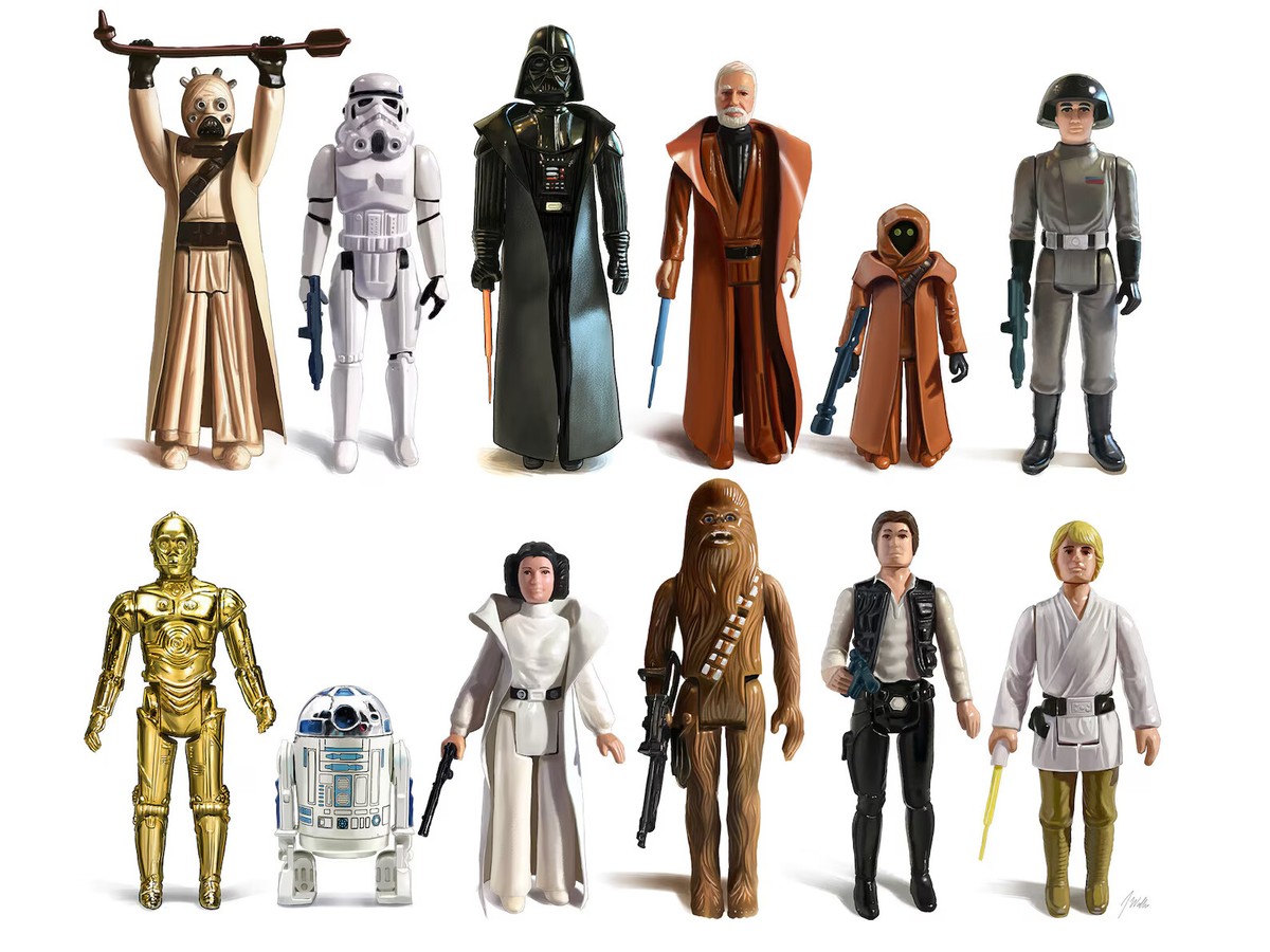 Star Wars Figures - New Hope - First 12 - Vintage 1977 Star Wars Figures - New Hope - First 12 - Vintage 1977