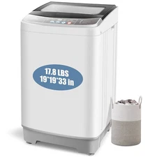 Washing Machine Full Automatic 17.8LB Top-Loading Compact Laundry Washer&Dryer