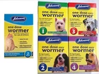 Johnsons Roundworm Tapeworm Worming Tablets One Dose Easy Wormer Dog Cat