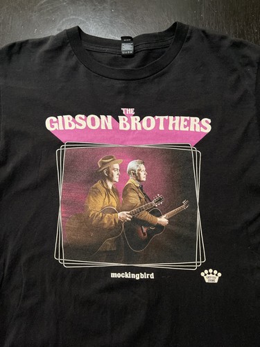 The Gibson Brothers Mockingbird Album T-Shirt, Black, Size: Medium
