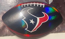 Collectible NFL Houston Texans Prismatic Football Sticker 4 1/4  X 2 1/2  