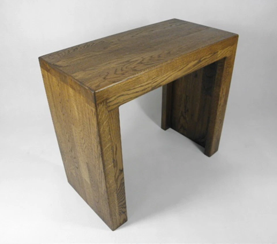 Sitzbank Hocker Eiche Holz Blumenständer rustikal Bank Holzbank Nachttisch Tisch - Bild 3 von 4