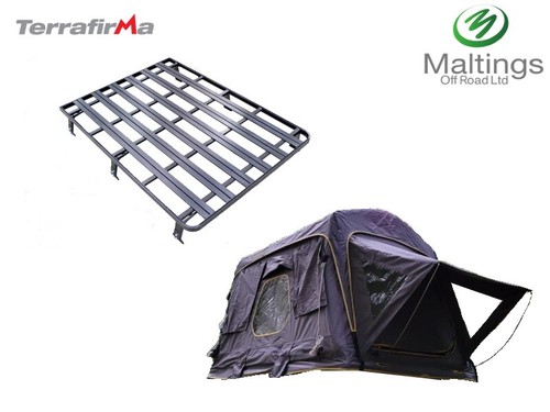 DEFENDER 110 EXPEDITION ROOF RACK AND INFLATABLE ROOF TENT TERRAFIRMA 2.8 X 1.5 - 第 1/3 張圖片