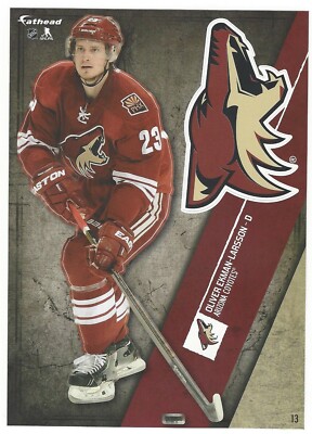 OLIVER EKMAN LARSSON FATHEAD TRADEABLES PHOENIX COYOTES LOGO STICKER 2014-15 #13