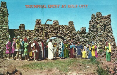 The Holy City Wichita Mountains Easter Pageant OK Vintage Chrome Post Card