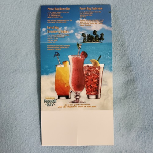 CAPTAIN MORGAN "PAPAGEIENBUCHT" TABLE TOPPER DRINK CARD NOS 1990ER ANSEHEN!! - Bild 3 von 4