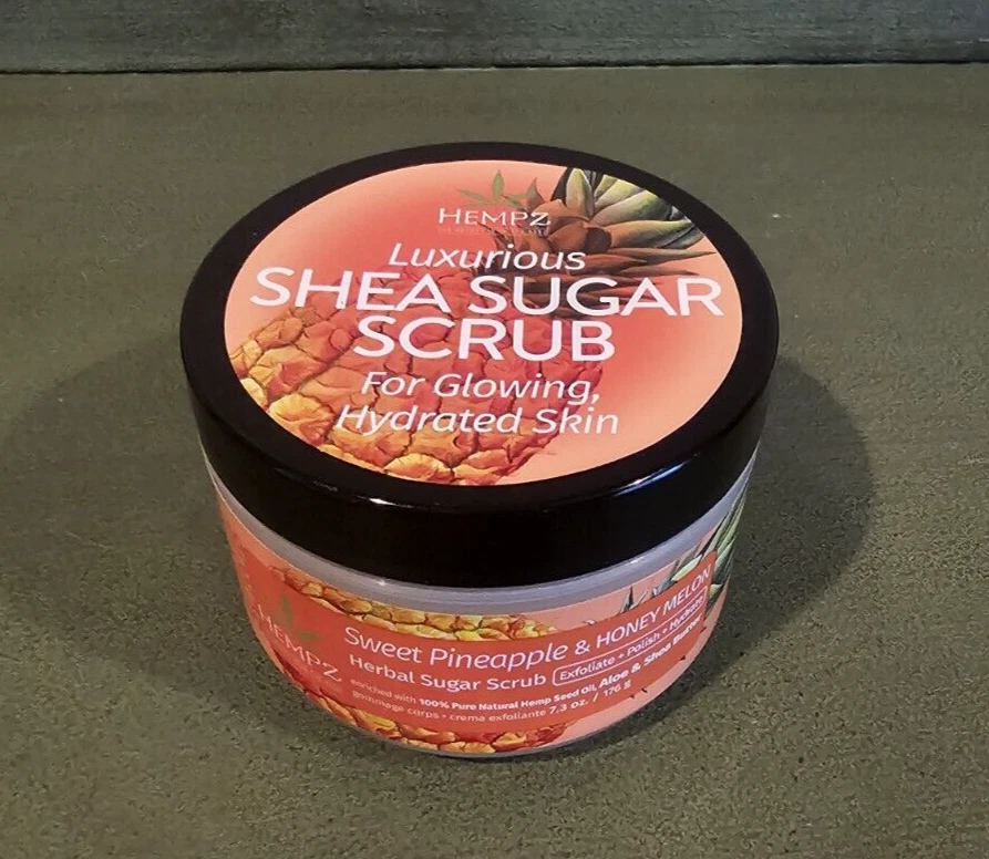 Hempz Sweet Pineapple & Honey Melon Shea Body Scrub 7.3 oz SEALED NEW - Image 3 of 4