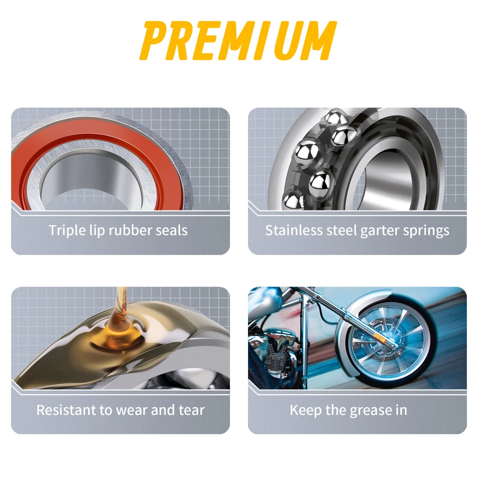 Rodamientos de rueda traseros ABS para Touring Electra Glide Road Glide Road King 2009-2024 Foto 3 de 4