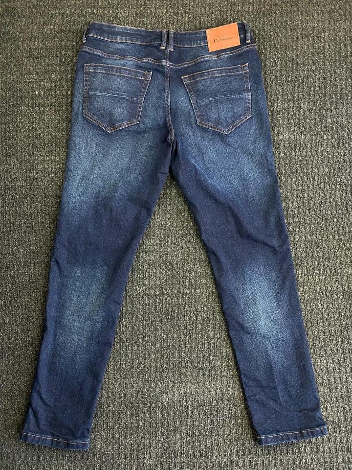 Ben Sherman Skinny Fit Denim Jeans Men’s 33 x 32 Dark Wash Stretch - Image 2 of 4