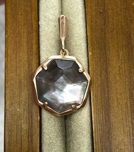 Kendra Scott Cynthia Drop Earrings Rose Gold tone Black Mother of Pearl - Picture 2 of 9