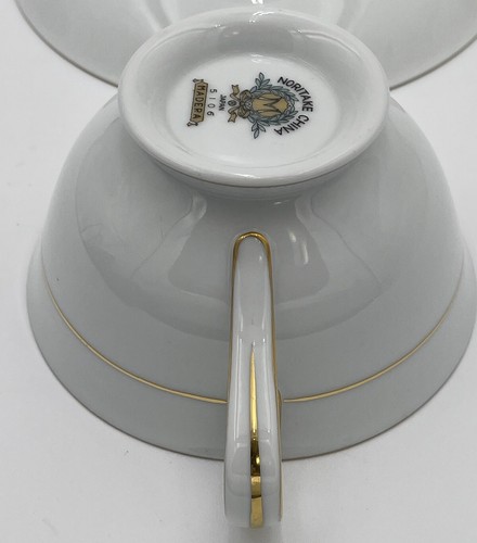 Noritake Tea Cup & Saucer Madera Pattern Grape Leaves Gold Brim #5106 Gift - Picture 13 of 18
