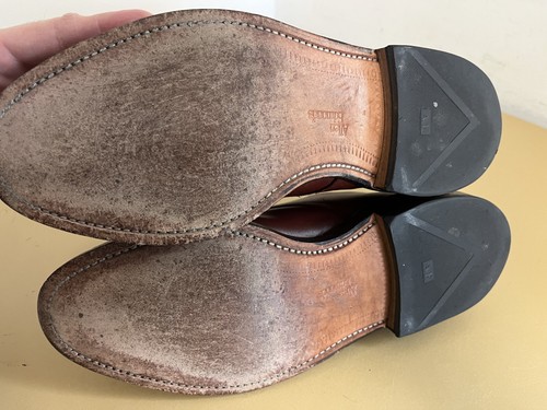 Scarpe eleganti Allen Edmonds "Walton" in pelle marrone, punta spaccata, taglia 8,5 D - Foto 9 di 9