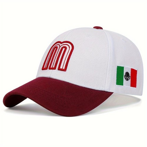 Berretti Unisex M Lettera Ricamo Baseball Mexico Squadra Baseball Fitted Regolabili - Foto 28 di 28