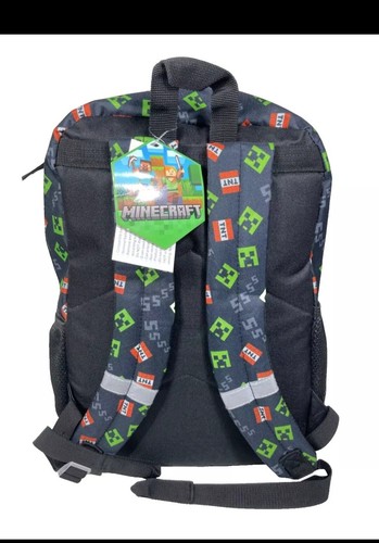 Minecraft Light Up TNT 17" Creeper Backpack Flashing Lights - Picture 4 of 16