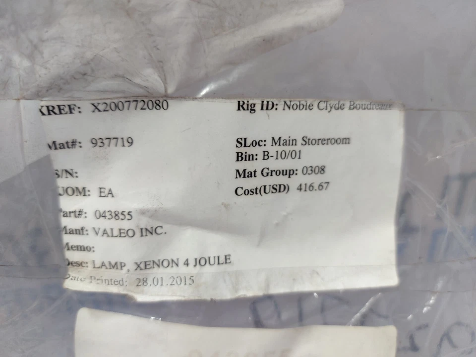 Lámpara de xenón Victor VL32 encapsulada 4 julios temperatura máxima de estuche 120'C Foto 3 de 4