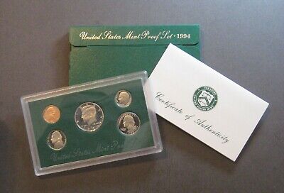1994 US Mint 5 Coin Proof Set w/ Original Box ~ Free Shipping