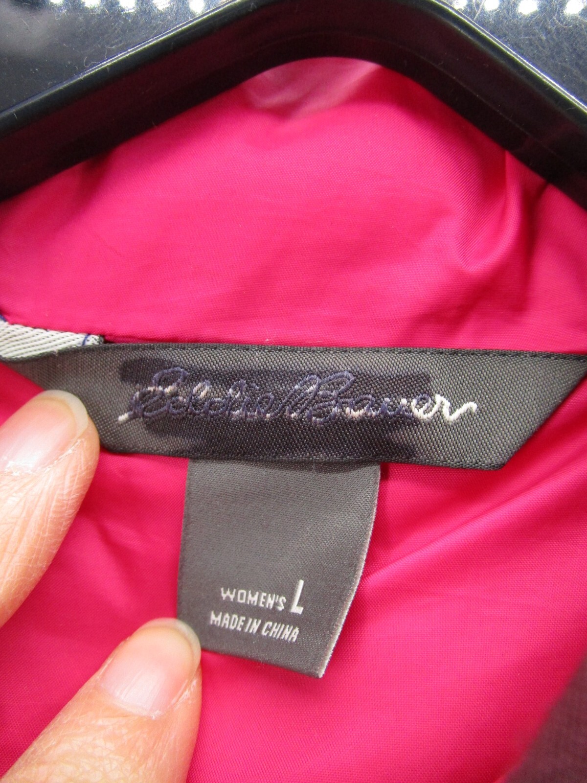 Eddie Bauer Jacket Women Large Red EB700 Parka Down Bubble Coat Hoodie