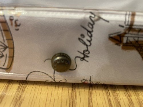 MCM Vinyl Case With Clear Plastic Snap Lid Travel Around the World Graphics - Picture 6 of 10