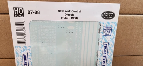 New York Central Railroad Diesel Locomotives 1960-68 Microscale Decal 87-88 - Picture 2 of 3