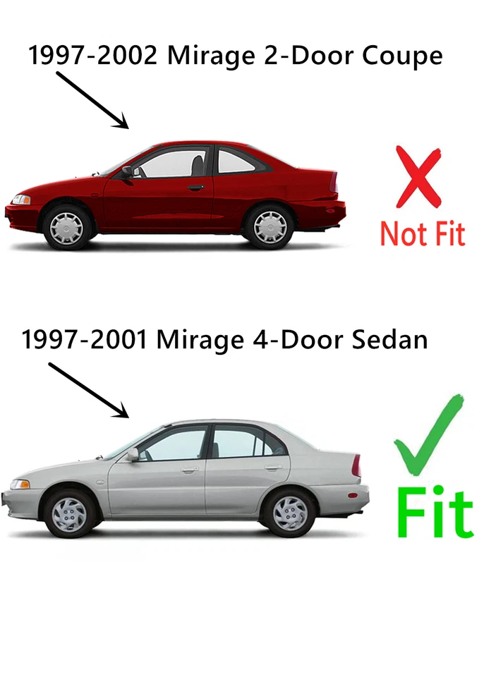 Fits 1997-2001 Mitsubishi Mirage Sedan Driver Side Left Front Door Window Glass Foto 2 de 4