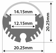 Lyyt Aluminium LED Band Profil Rohrlatten 1m