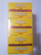 12 BARS SULFUR SOAP WITH LANOLIN FOR ACNE TREATMENT GRISI NET WT 4.4 OZ EACH