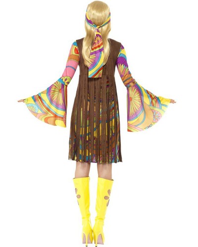CL206 1960s Groovy Lady Hippie 70s Disco Retro Groovy Go Go Dance Party Costume - Picture 4 of 4