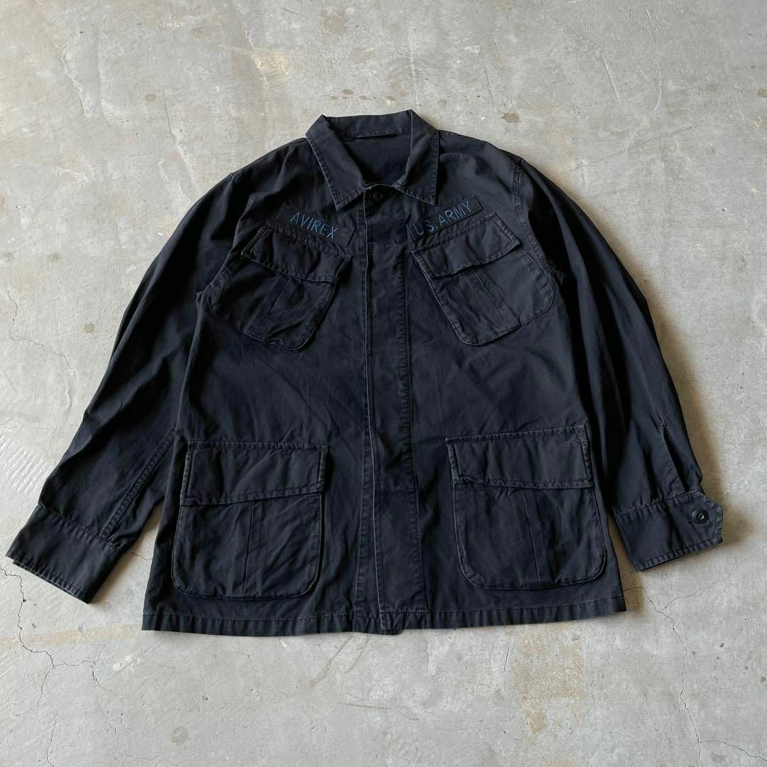 Avirex Military Jacket Vintage Jungle Fatigue Black | eBay