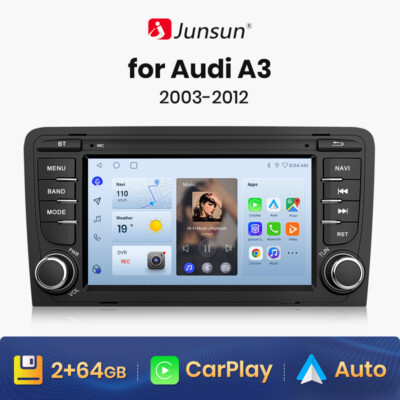 64GB Android 13 Für AUDI A3 8P 2003-2013 Autoradio Apple Carplay 7''GPS Nav WIFI