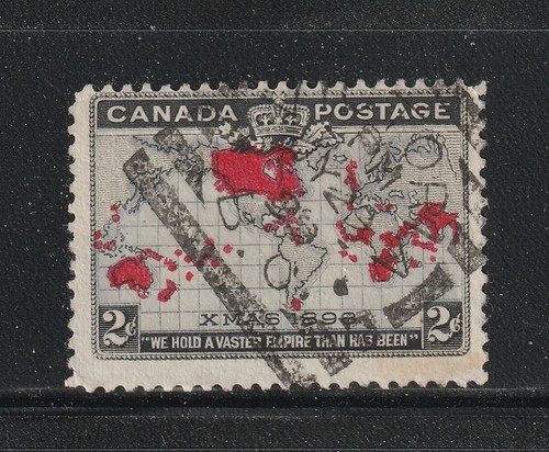 Canada VICTORIA BC Squared Circle Queen Victoria 2c Map 1899 PM