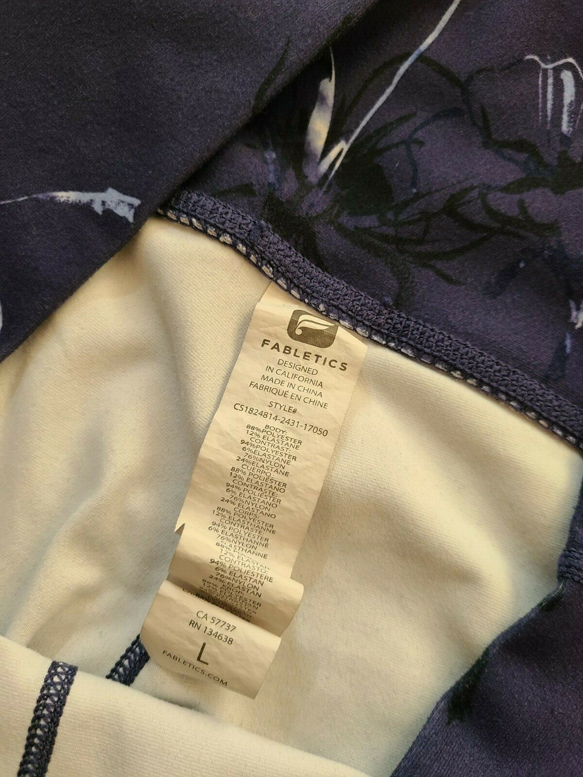 FABLETICS BLUE PATTERN WORKOUT ACTIVE LEGGINGS/PA… - image 3