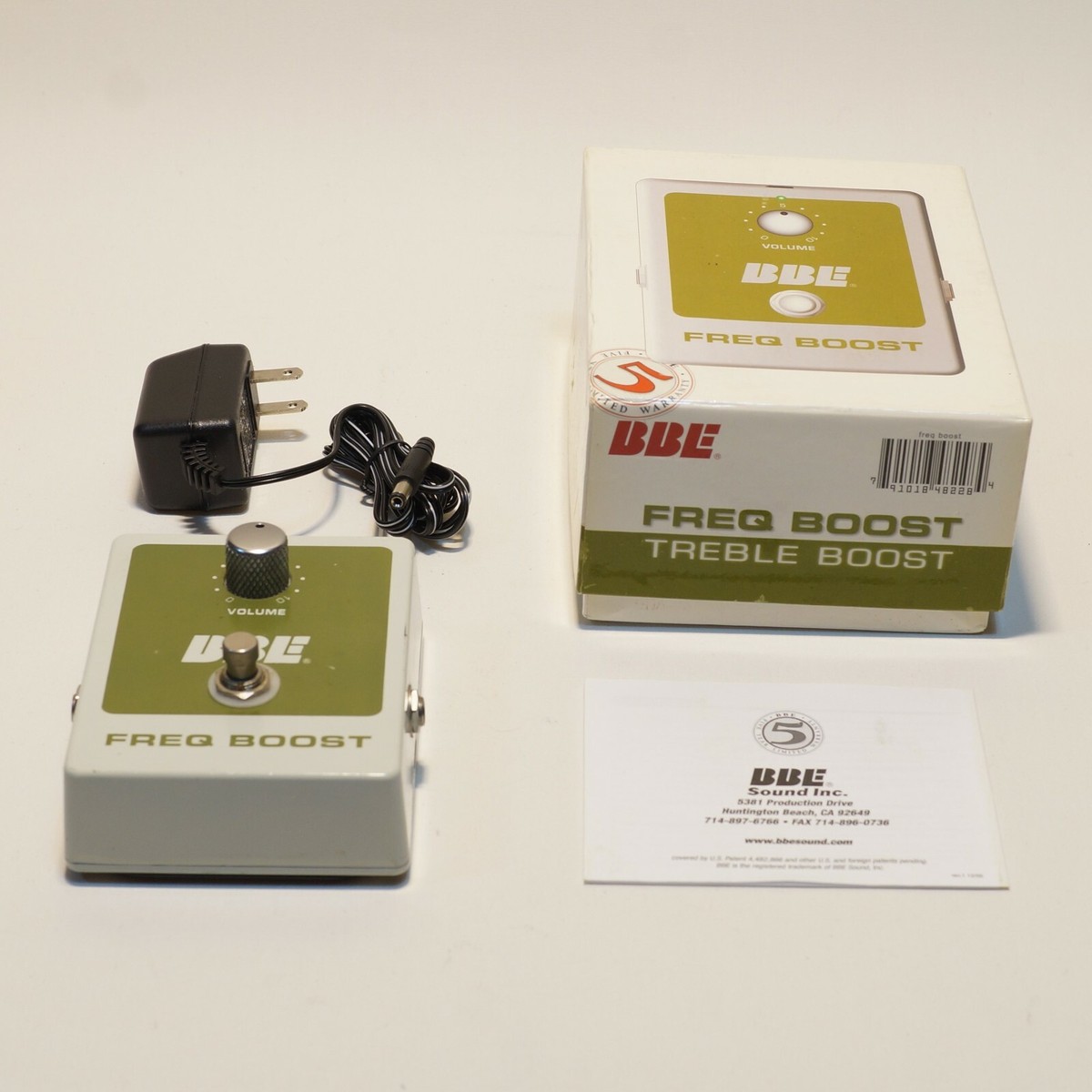 ■【箱・取説付】BBE  FREQ BOOST エフェクター Good!!] BBE Freq Boost Treble Booster effects Pedal w/Full