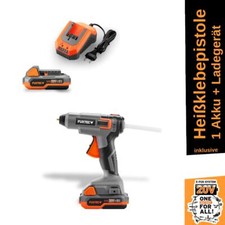 FUXTEC 20V Akku Hei&szlig;klebepistole inkl. Akku und Ladeger&auml;t FX-E1GG20-SET