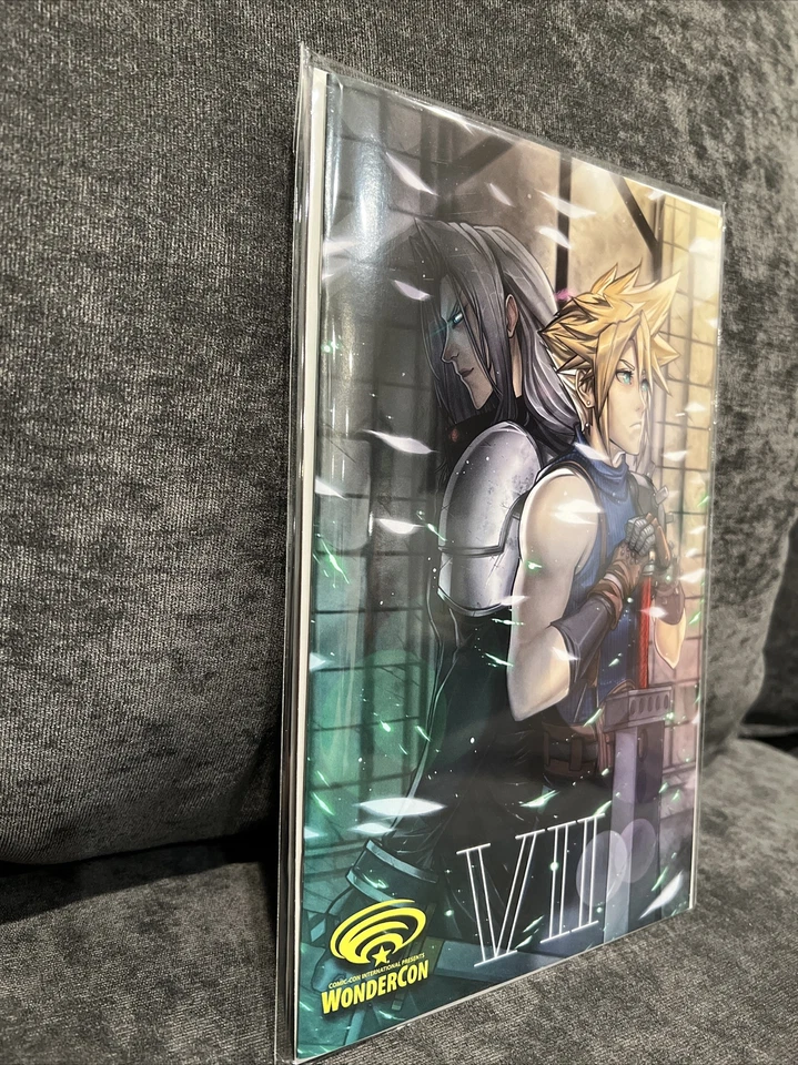 ¡Libro de arte Final Fantasy 7 Cloud & Sephiroth Virgin Natwa! ¡Exclusivo de Wondercon! Foto 2 de 3