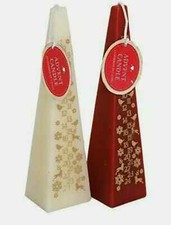 Advent Christmas Candle Pyramid - Round - Red or Cream -Count Down to Christmas