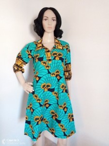 ankara shirt dress