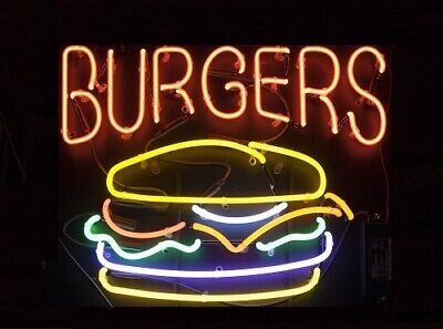 New Fast Food Delicious Burger Bar Cub Decor Neon Light Sign 20"x16" New Fast Food Delicious Burger Bar Cub Decor Neon Light Sign 20"x16"