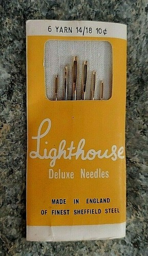 Vintage 12 Packs of 6 Needles Lighthouse 14/18 Yeomans Ltd Sheffield Steel - Picture 3 of 4