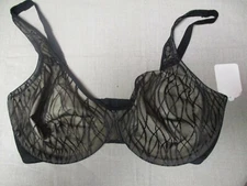 920X04 Maidenform 5038 Womens Self Expressions Minimizer Mesh Bra 40C Black