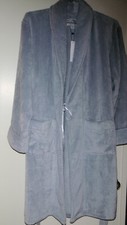 Daniel Buchler NEW YORK Cozy Soft Plush Robe with Self Belt in Gray Size L NWT
