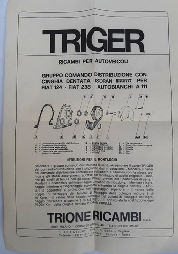 Abarth Fiat 850 Coupè motore 124 Comando Distribuzione Triger coperchio punter - Foto 4 di 7