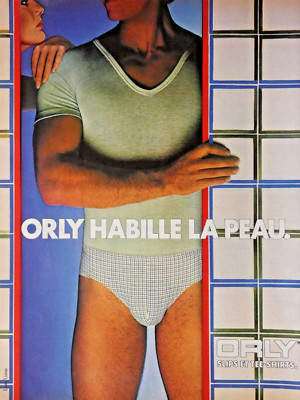 PRESSEWERBUNG 1981 ORLY SLIP UND T-SHIRTS UNTERWÄSCHE