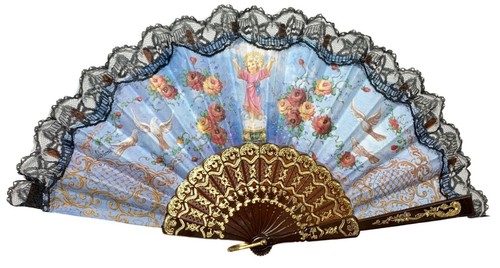 Abanicos de Mano Abanico de Mano con Divino Niño Jesús Nueva Religión y Espiritualidad - Imagen 2 de 4