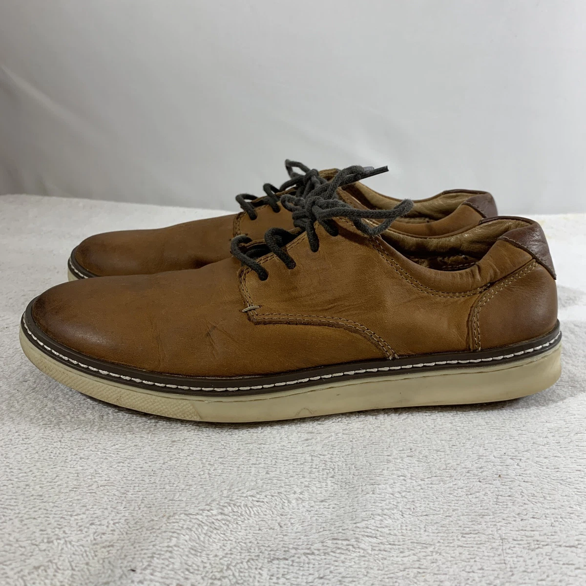 Johnson Murphy McGuffey Plain Toe Loafers Lace Up Mens 7 Shoes