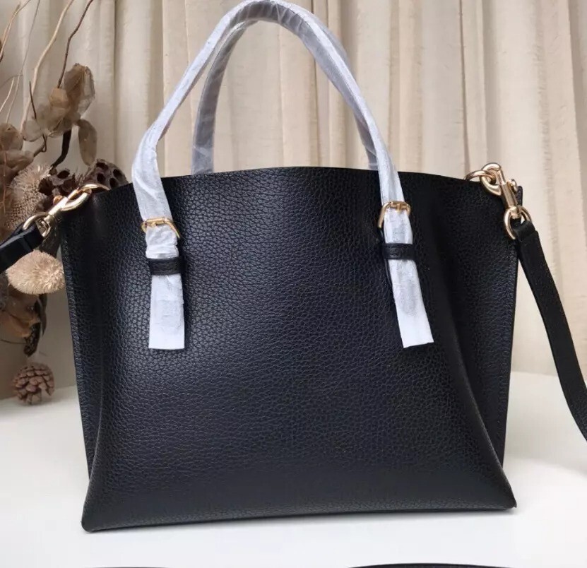 COACH Mollie Tote 25 Shoulder Bag C4084 Black True Red