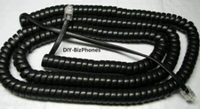 5-Pack Lot Black 25Ft Long Handset Cord for Allworx Phone VoIP 9212 9312 Curly