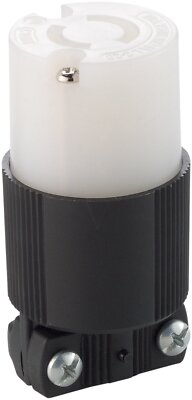 EATON Wiring CWL220C-C1 Safety Grip Connector, 20 Amp 250V, NEMA L2-20, Black &