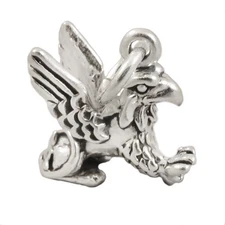 Griffin Lion Body Eagle Head Wings Griffon 3D 925 Solid Sterling Silver Charm